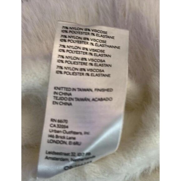 Anthropologie Maeve Sweater Top Medium Mock Neck Open Back Short Sleeve Ivory - Picture 12 of 14